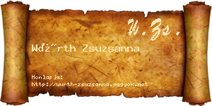 Würth Zsuzsanna névjegykártya