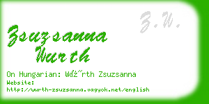 zsuzsanna wurth business card